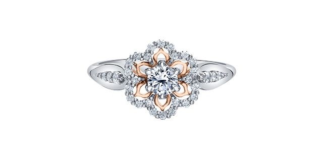 Maple Leaf 18KPD .50TW Diamond Engagement Ring R31228 Eternal Flames