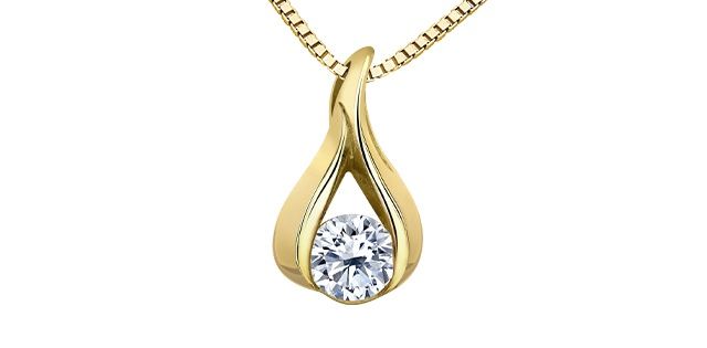 Maple Leaf Diamond 14KY .23TW Necklace PP4598 Eternal Flames