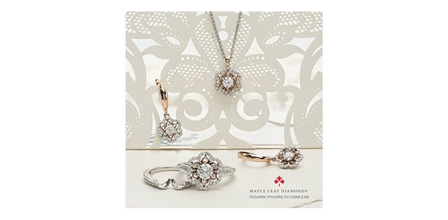 Maple Leaf Diamond 18KPD .45TW Necklace PP4540 Eternal Flames