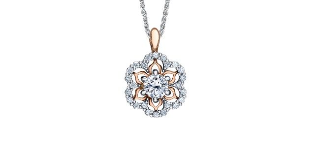 Maple Leaf Diamond 18KPD .45TW Necklace PP4540 Eternal Flames