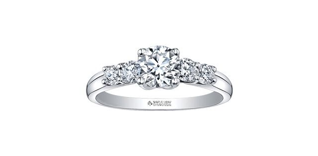 Maple Leaf 18KPD 1.00TW Diamond Engagement Ring  R3369 Eternal Flames