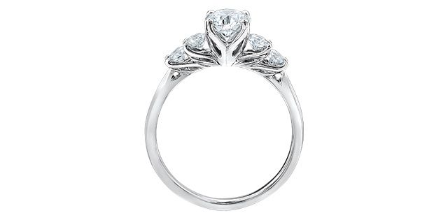 Maple Leaf 18KPD 1.00TW Diamond Engagement Ring  R3369 Eternal Flames