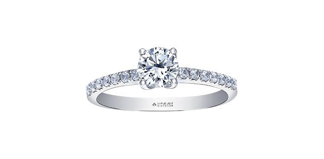 Maple Leaf 18KPD .67TW Diamond Engagement Ring R30056 Eternal Flames
