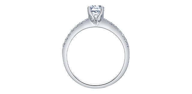 Maple Leaf 18KPD .67TW Diamond Engagement Ring R30056 Eternal Flames