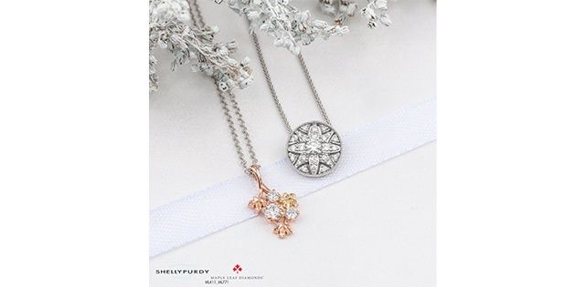 Maple Leaf Diamond 14KR  .30TW Necklace PP4269 Shelly Purdy Seasons