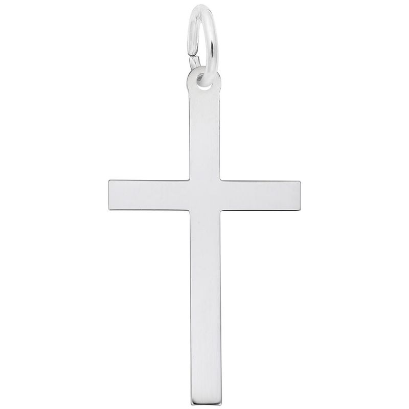 Nuco Charm Sterling - Large Plain Cross