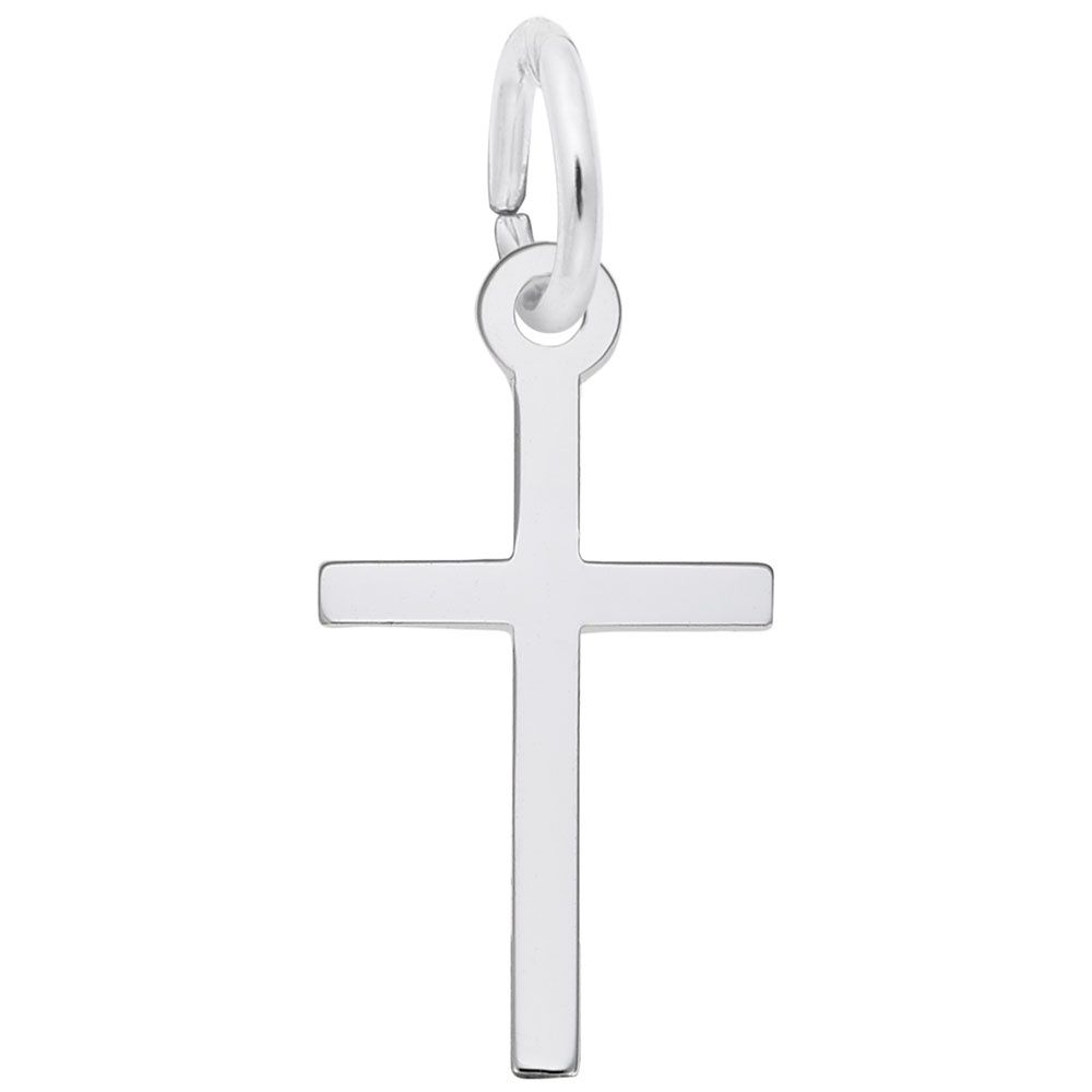 Nuco Charm Sterling - Small Thin Cross