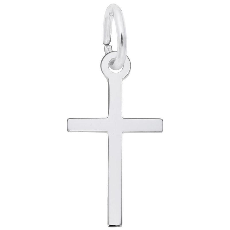Nuco Charm Sterling - Small Thin Cross