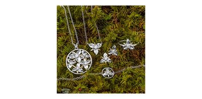 Maple Leaf Diamond 14KWY .12TW Earrings EE4410 Shelly Purdy Seasons