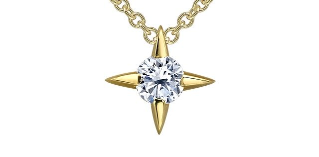 Maple Leaf Diamond 14KY .14TW Necklace PP4628Y Shelly Purdy Seasons