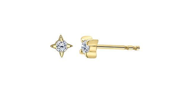 Maple Leaf Diamond 14KY .14TW Earrings EE4628 Shelly Purdy Seasons