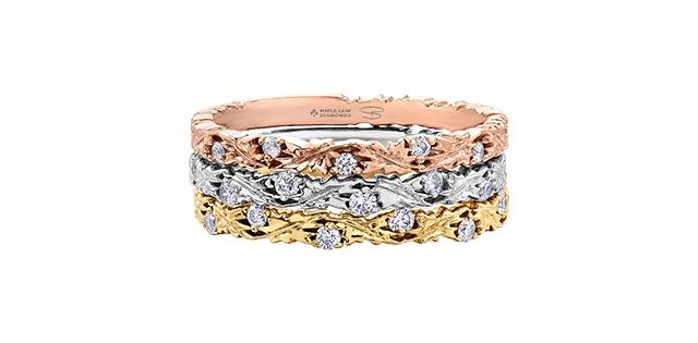 Maple Leaf 18KPD .07TW Diamond Ring R30017 Shelly Purdy Seasons