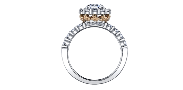 Maple Leaf 18KPD .75TW Diamond Engagement Ring R30017 Shelly Purdy Seasons