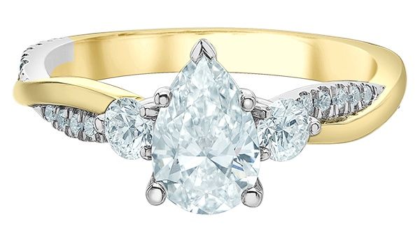 Lab Diamond 14KYW 1.43TW Engagement Ring R31409 Diamond Evolution