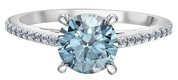 Lab Blue Diamond 14KW 1.70TW Engagement Ring R31137 Diamond Evolution