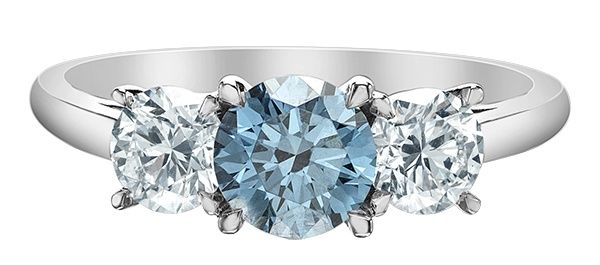 Lab Blue Diamond 14KW 3.00TW Engagement Ring R31139 Diamond Evolution