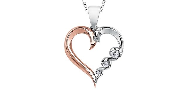 Maple Leaf Diamond 10KWR .10TW Necklace PP2938 Tides of Love