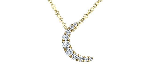 Maple Leaf Diamond 14KY .19TW Necklace PP4635 Shelly Purdy Seasons