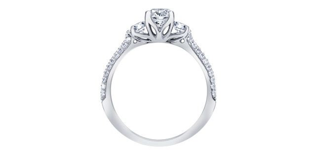 Maple Leaf 18KPD 1.00TW Diamond Engagement Ring R3907 Eternal Flames