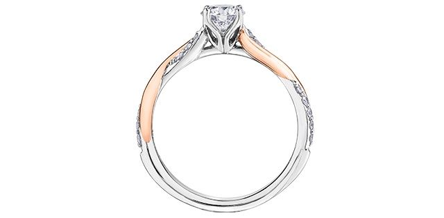 Maple Leaf 18KWR .64TW Diamond Engagement Ring R30984 Eternal Flames