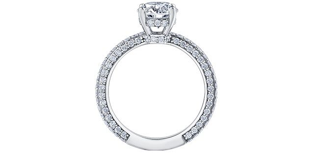 Maple Leaf 18KPD 1.45TW Diamond Engagement Ring R31092 Circle of Love