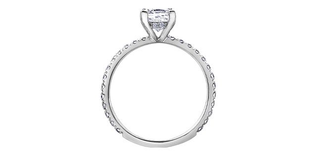 Maple Leaf 18KPD .75TW Diamond Engagement Ring R30638 Circle of Love