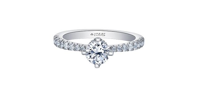 Maple Leaf 18KPD .80TW Diamond Engagement Ring R31216