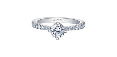 Maple Leaf 18KPD .80TW Diamond Engagement Ring R31216