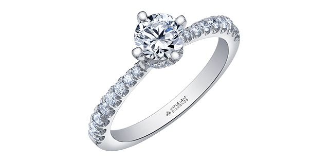Maple Leaf 18KPD .80TW Diamond Engagement Ring R31216