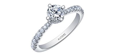 Maple Leaf 18KPD .80TW Diamond Engagement Ring R31216