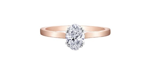 Maple Leaf 18KPD .80TW Diamond Engagement Ring R30857 Cirlce of Love