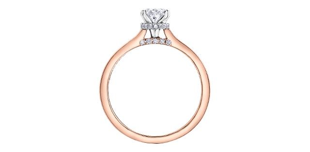 Maple Leaf 18KPD .80TW Diamond Engagement Ring R30857 Cirlce of Love