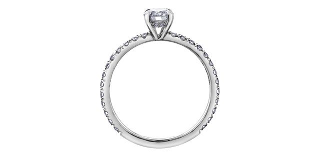 Maple Leaf 18KPD .55TW Diamond Engagement Ring R30331 Circle of Love