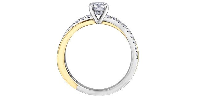 Maple Leaf 18KPD .70TW Diamond Engagement Ring R31089 Circle of Love