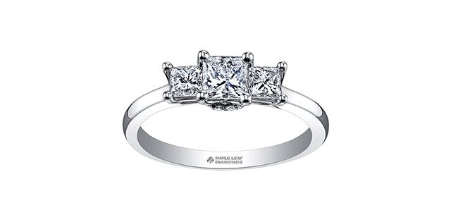 Maple Leaf 18KPD 1.04TW Diamond Engagement Ring R30202 Circle of Love