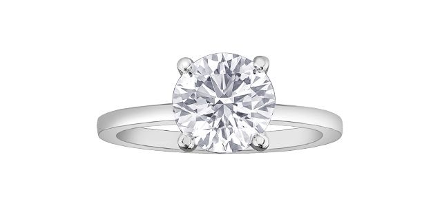 Maple Leaf 14KW 1.50TW Diamond Engagement Ring R10084 Solitaires