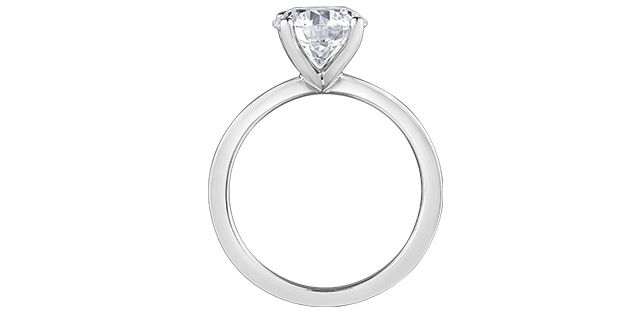 Maple Leaf 14KW 1.50TW Diamond Engagement Ring R10084 Solitaires