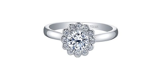 Maple Leaf 18KPD .40TW Diamond Engagement Ring R30398 Tides of Love
