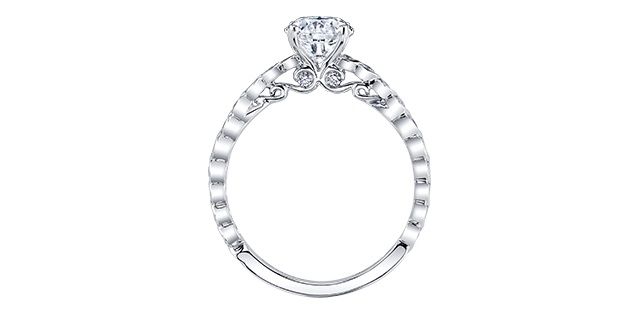 Maple Leaf 18KPD .85TW Diamond Engagement Ring R30374 Tides of Love