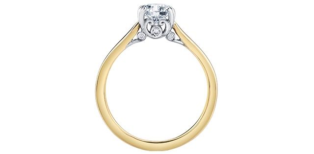 Maple Leaf 18KPD .50TW Diamond Engagement Ring R31125 Tides of Love