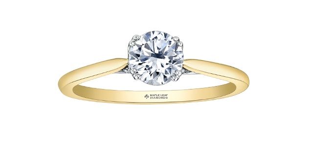 Maple Leaf 18KPD .50TW Diamond Engagement Ring R31125 Tides of Love