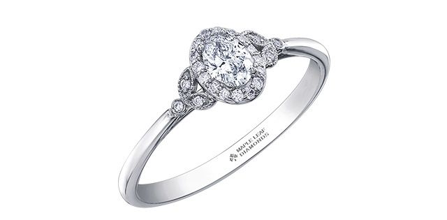Maple Leaf 14KW .25TW Diamond Engagement Ring R31031
