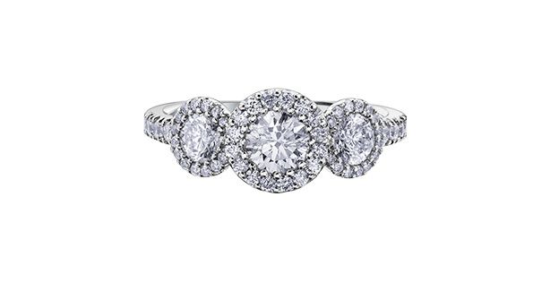 Maple Leaf 14KW 1.40TW Diamond Engagement Ring R30054