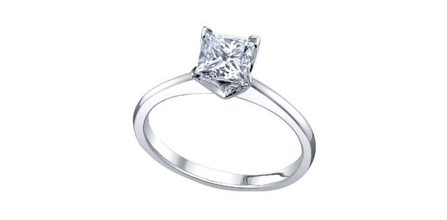 Maple Leaf 14KW .90TW Diamond Engagement Ring R1877