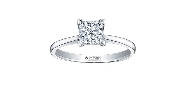 Maple Leaf 14KW .90TW Diamond Engagement Ring R1877
