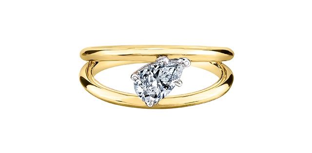 Maple Leaf 14KYW .50TW Diamond Engagement Ring R10135