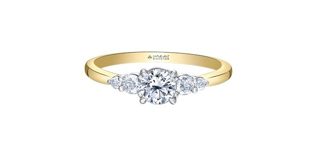 Maple Leaf 14KYW .70TW Diamond Engagement Ring R31286