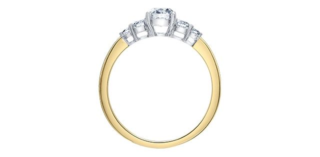 Maple Leaf 14KYW .70TW Diamond Engagement Ring R31286