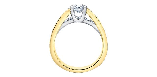 Maple Leaf 18KPD .75TW Diamond Engagement Ring R30224