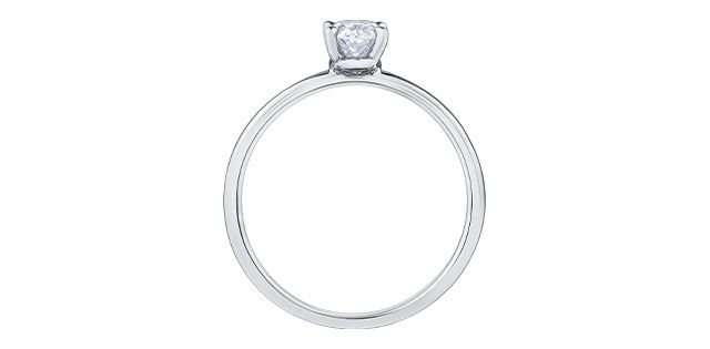 Maple Leaf 18KPD .50TW Diamond Engagement Ring R10128 Solitaire